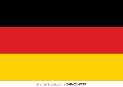 German national pride. German flag flat vector illustration.	