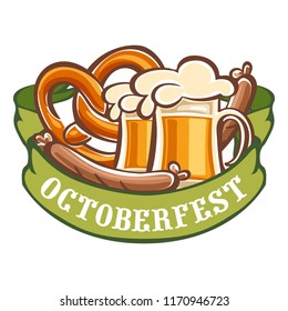 German octoberfest icon. Cartoon of german octoberfest vector icon for web design isolated on white background