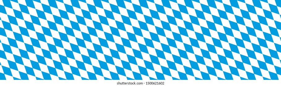 German Oktoberfest banner - bavarian diamonds vector pattern on white background