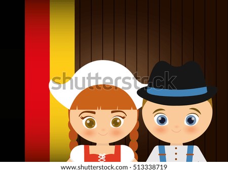 german oktoberfest cartoon icon vector illustration graphic design