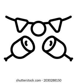 German oktoberfest icon outline vector. Beer festival. Bavaria food