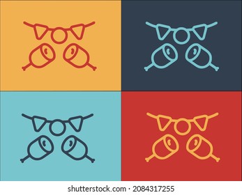German Oktoberfest Logo Template, Simple Flat Icon of oktoberfest,bavaria,german