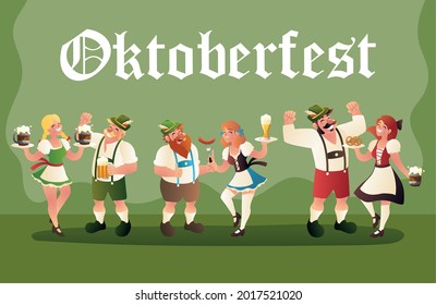 Deutsche feiern Oktoberfest-Banner