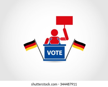 German Podium Protest