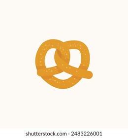 German Pretzel. Flat style illustration.