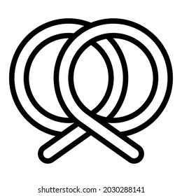 German pretzel icon outline vector. Bavaria bretzel. Salty pretzel