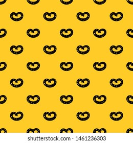 German pretzel pattern seamless vector repeat geometric yellow for any design