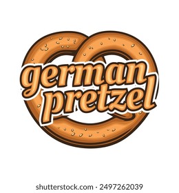 German pretzel vector drawing clip art