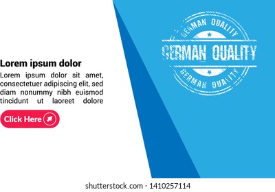 german quality banner. modern banner with grunge stamp