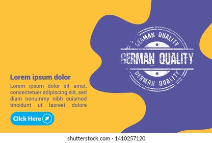 german quality banner. modern banner with grunge stamp