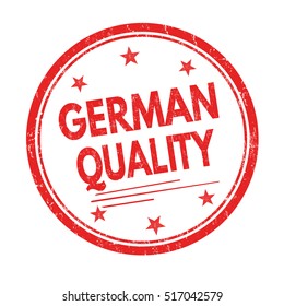 German quality grunge rubber stamp on white background, vector illustration