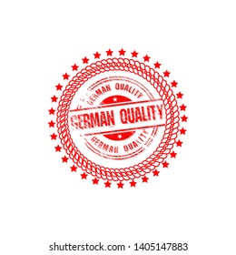 German quality stamp. circle rubber stamp. badge,seal,label