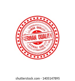 German quality stamp. circle rubber stamp. badge,seal,label