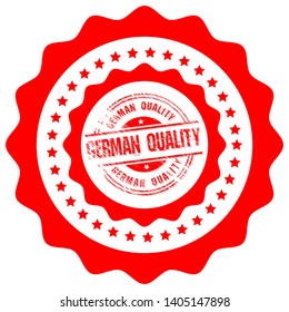German quality stamp. circle rubber stamp. badge,seal,label