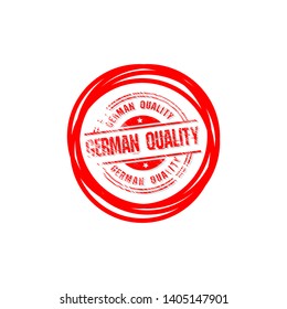German quality stamp. circle rubber stamp. badge,seal,label