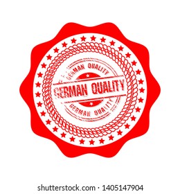 German quality stamp. circle rubber stamp. badge,seal,label