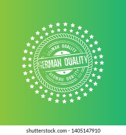 German quality stamp. circle rubber stamp. badge,seal,label