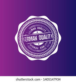 German quality stamp. circle rubber stamp. badge,seal,label