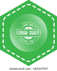 German quality stamp. circle rubber stamp. badge,seal,label