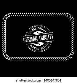 German quality stamp. circle rubber stamp. badge,seal,label