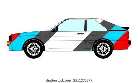 German Rally car fun vector speed rare icon classic livery 