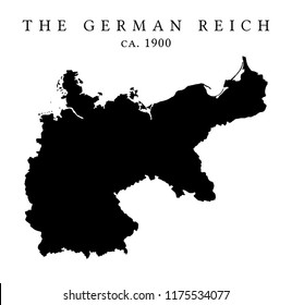 The German Reich map circa 1900