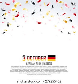 German Reunification Day Background. Vector Illustration, Eps10.