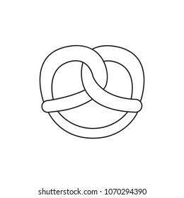 German roll icon. Outline German roll vector icon for web design isolated on white background