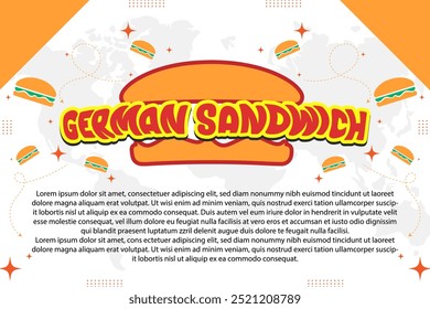 German Sandwich Day – September 27, 2024, Attractive design, can be used on all social media platforms, beautiful color combination, get it now for the first purchase.