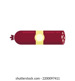 German sausage icon. Flat illustration of german sausage vector icon isolated on white background