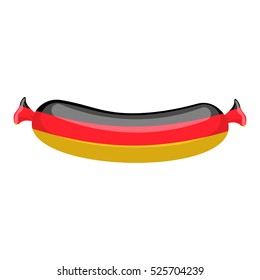 German sausage isolated. traditional Meat delicacy from Germany in white background
