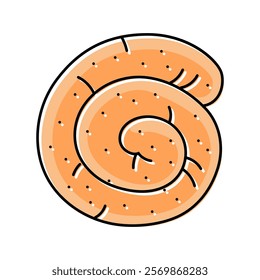 german sausage meat color icon vector. german sausage meat sign. isolated symbol illustration