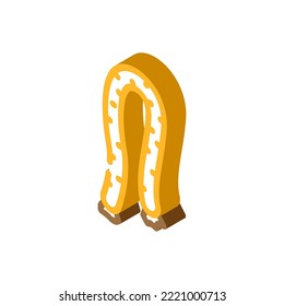 german sausage meat isometric icon vector. german sausage meat sign. isolated symbol illustration