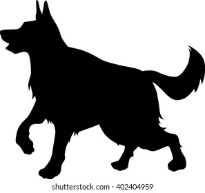 German sheepdog silhouette