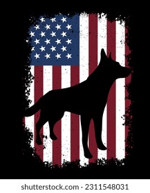 German Shepherd American Flag shirt Independence 4th of July T-Shirt, Shirt Print Template, Patriotic Dog Shirt svg