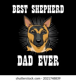 german shepherd dad dog owner pet unisex t design vector illustration for use in design and print wall art poster canvas