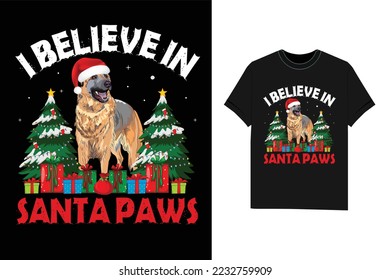 German shepherd dog Christmas Tshirt vector svg