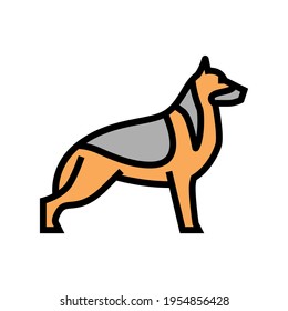 german shepherd dog color icon vector. german shepherd dog sign. isolated symbol illustration