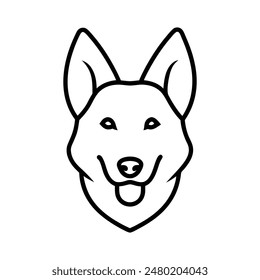 German shepherd dog head icon