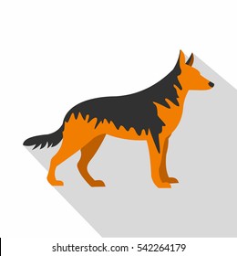 German Shepherd dog icon. Flat illustration of German Shepherd dog vector icon for web isolated on white background