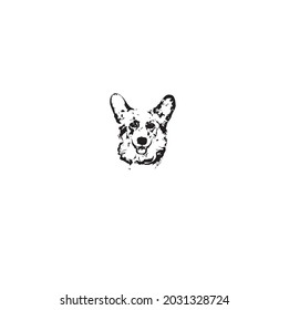 German Shepherd dog - isolated outlined vector illustration
