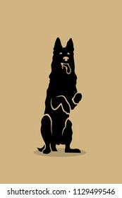 German Shepherd dog - isolated vector illustration