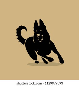 German Shepherd dog - isolated vector illustration