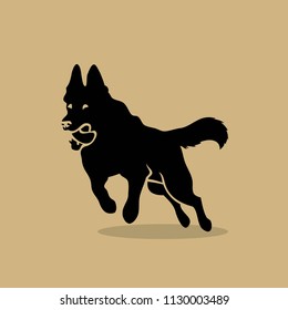 German Shepherd dog - isolated vector illustration