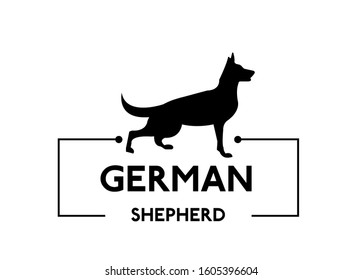 German Shepherd Dog Logo Vector Icon