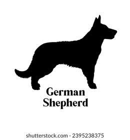 German Shepherd Dog silhouette dog breeds logo dog monogram logo dog face vector