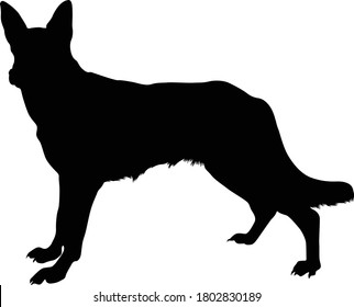 German Shepherd Dog Silhouette Found In Map Of Europe