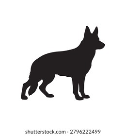 German Shepherd Dog Silhouette Guarding