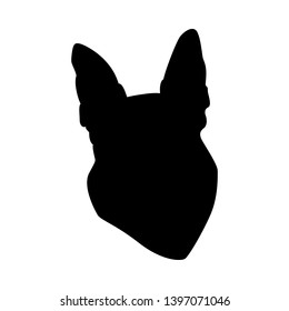 German Shepherd Dog Silhouette. Smooth Vector Illustration.