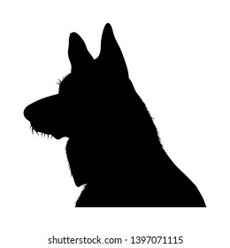 Black Silhouette German Shepherd Dog Stock Photo 40603162 | Shutterstock